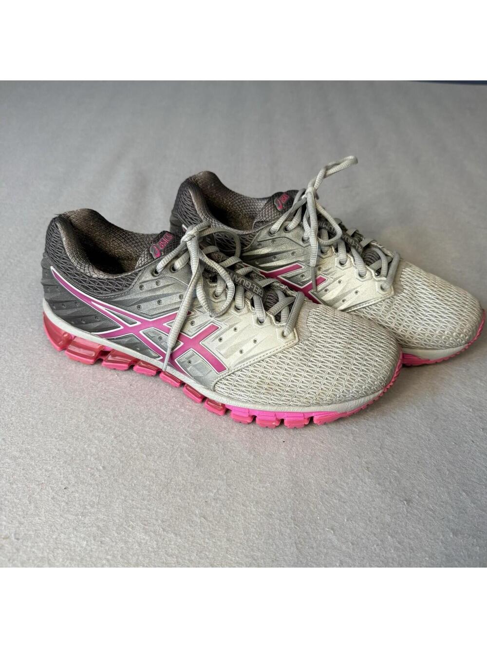 Asics Womens Gel Quantum 180 T6G7N Gray Running Shoes Sneakers Size 10 CLEAN
